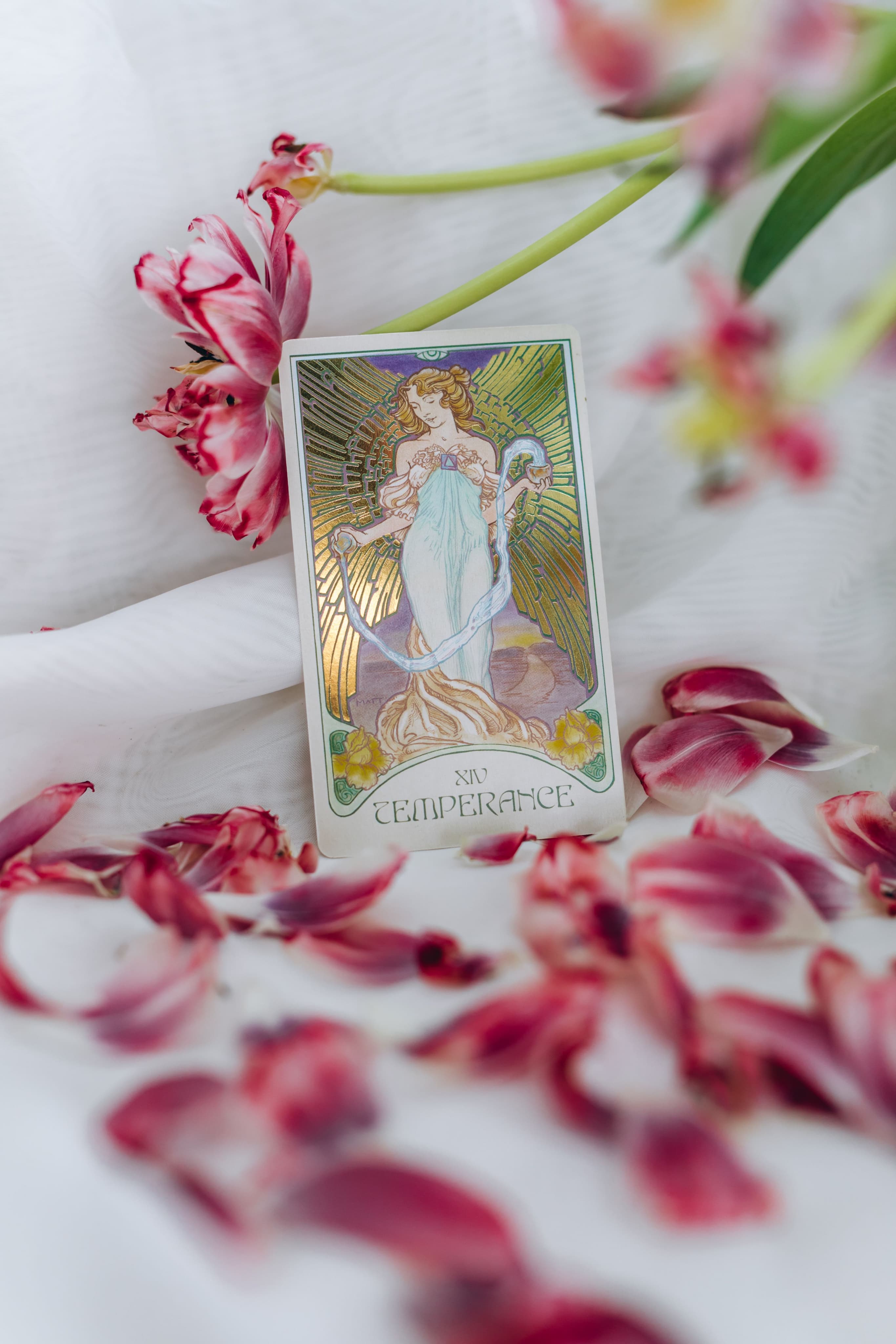 Carte de la tempérance du tarot